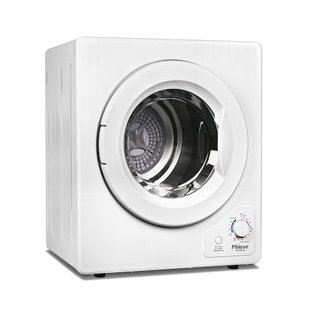 Edendirect 2.8 cu. ft. Vented Electric Dryer in White with Sensor Dry, 4 Auto Drying Modes, Exhaust Duct PVSC04D-W