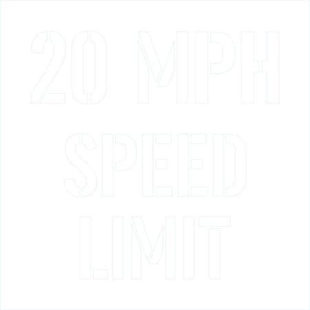 Lyle 20 MPH Speed Limit, 30x30, Non-Reflective, None G-15603-NS_30x30