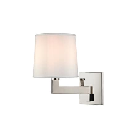 Hudson Valley Lighting Fairport 1 Light Wall Sconce 7.5 In. Polished Nickel 5931-PN