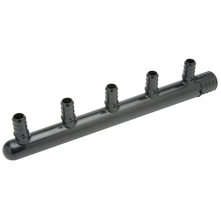 Zurn CR Polymer Multi-Port Tee - 1in X 5 - 1/2in OUTLETS - Closed End QPM53-5