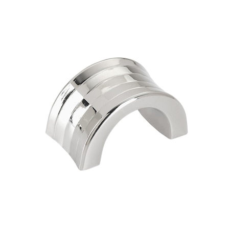 Amerock Concentric 1-1/4 in 32 mm Center-to-Center Polished Nickel Cabinet Finger Pull BP36811PN