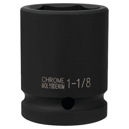 Performance Tool 3/4 in. Dr. 1-1/8 in. 6pt Impact Socket, Cr-Mo, Etching M740-36