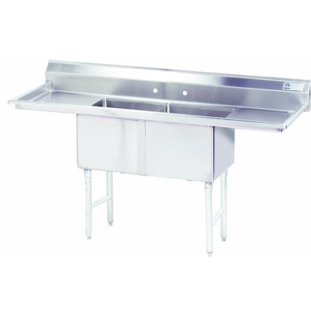 Advance Tabco Fabricated Sink 2-compartment 18 in. right drainboard FC-2-2030-18R