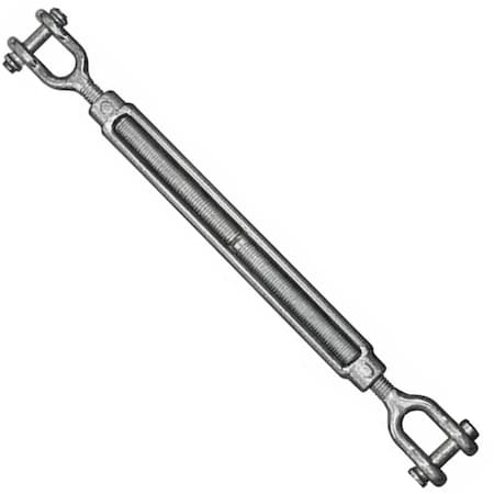 Hyw Products Drop Forged Hot Dipped Galvanized Steel Turnbuckle 1/2in x 9in Jaw/Jaw 2011129