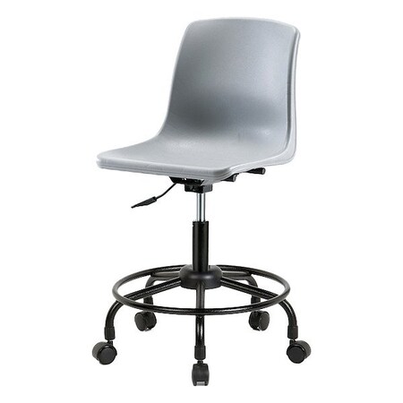 Blue Ridge Ergonomics Gray Polypropylene Shell Chair SDHCH-RT-NBC-GRY