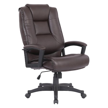 Office Star Products Exec Bonded Lthr Seating High Back Chair, Espresso EC5162-EC1