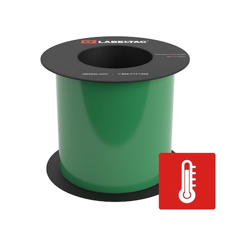 Labeltac High Temperature Supply 5in x 75ft LT9, Green LT505HT-C
