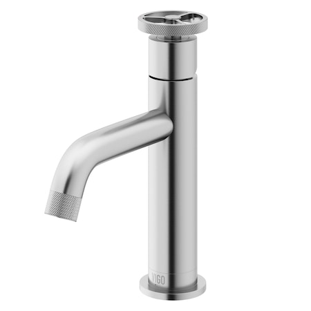 Vigo Cass Single Handle Single-Hole Bathroom Faucet in Brushed Nickel VG01046BN