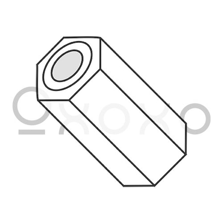 Oxoxo .091X3/4 Three Sixteenths Hex Spacer Nylon, 1000PK 334301