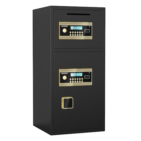 Wrightmaster 6.5 cu. ft. Steel Double-Door Drop Safe with Fireproof and Waterproof Bag, Hidden Code Function ZOR-P180734