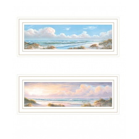 Homeroots Set Of Two Nautical Boat 1 White Framed Print Wall Art, 2PK 408207