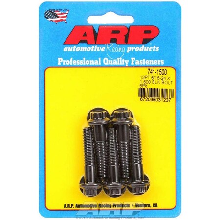 Arp 741-1500 0.31-24 x 1.5 in. 12-Point Chromoly Steel Bolt Kit, 5 Piece ARP741-1500