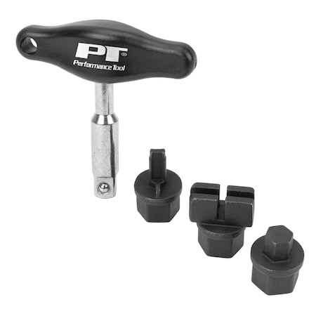 Performance Tool Plastic Oil Drain Plug Remover, Ford VW Audi BMW Pan Tool, T-Handle W54298