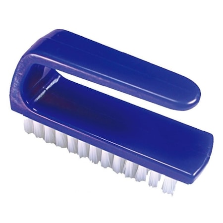 Vulcan Mini Scrub Brush, 0.6 in L Trim, Nylon Bristle, White Bristle, 7/8 in W Brush, 3 in OAL JLWNB2001