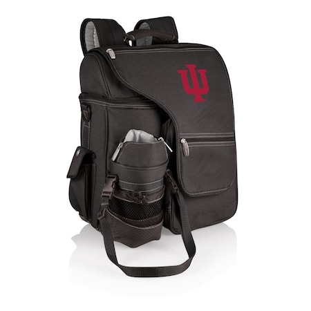 Picnic Time Family Of Brands NCAA Indiana Hoosiers Turismo Backpack Cooler with Water Bottle CarrierBlack 641-00-175-674-0