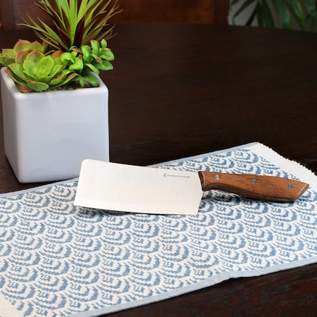 Gibson Home Seward 6 inch Stainless Steel Cleaver with Wooden Handle 107196.01