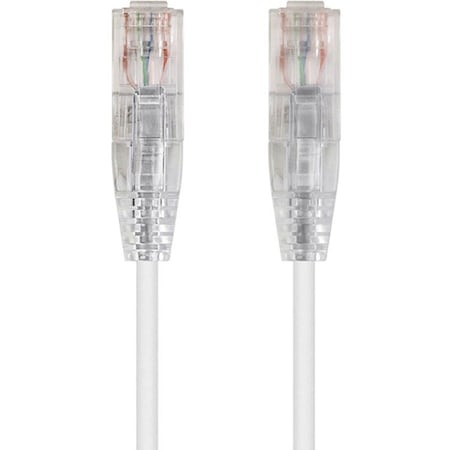 Monoprice Slim Cat6 Utp Cable, 7 ft.White 13540