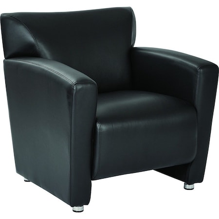 Office Star Collection: Lounge Seating Club Chair, Black Seat, Black Back, 31 1/4" W 29-1/4" L 32" H, Fixed SL2911S-U6