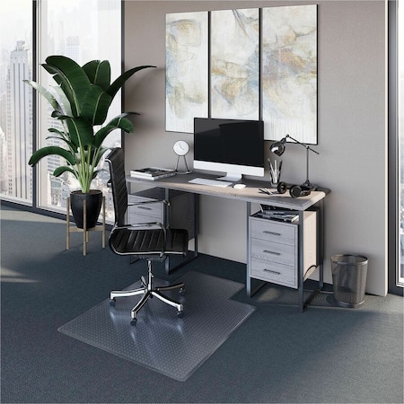 Es Robbins ESRobbins, MULTI-TASK SERIES ANCHORBAR CHAIR MAT FOR CARPET UP TO 0.38in, 45 X 53, CLEAR 128173