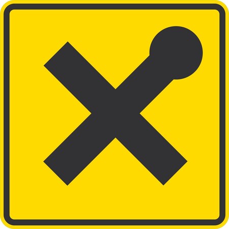 Lyle Road Intersection Symbol, 24x24, Diamond Grade, Yellow G-12484-DG_24x24