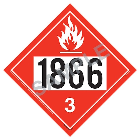 Jj Keller Placard 1866, Class 3, Flammable Liquid 3464