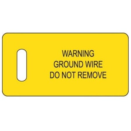 Panduit Warning Ground Wire Tag PT-GND