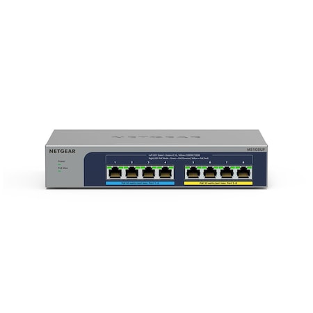 Bzbgear Netgear 8-port Ultra60 PoE+ Multi-Gigabit 2.5G Ethernet Plus Switch 230 W PoE Budget NET-00HN43