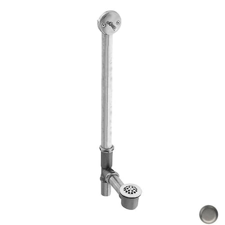 Westbrass Trip Lever Bath Waste and Overflow with Beehive Strainer - Satin Nickel D324-07