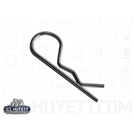 Huyett Bridge Pin, Zn Plt Spg Stl, .042 Wire Dia x 1 L x .25 In Eye Dia x Fits 3/16 to .25 Shft BP-223