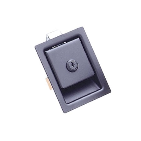 Southco Push To Close Latch, Large Size, Locking, 11.9mm .47 in Grip, Steel, Powder Coated, Black 64-10-302-90