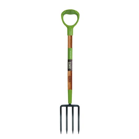 Ames 4-Tine Floral Spading Fork, Forged Steel, Hardwood Handle, D-Grip 2916400