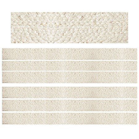 Teacher Created Resources Everyone is Welcome Woven Straight Border Trim, 35 Feet Per Pack, 6PK TCR7127