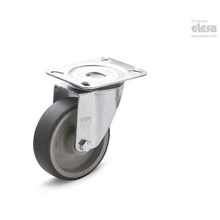 Elesa 452551 Castors steel bracket Thermoplastic rubber coating plate bracket 452551