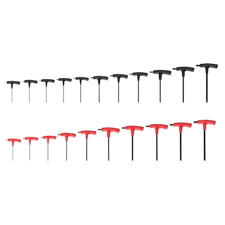 Tekton Flat End Hex T-Handle Key Set, 21-Piece 5/64-3/8 in., 2-10 mm KTX90302