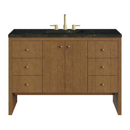 James Martin Vanities Hudson 48" Single Vanity, Honey Oak w/ 3 CM Phantome Eclos Top 435-V48-HNO-3PHT