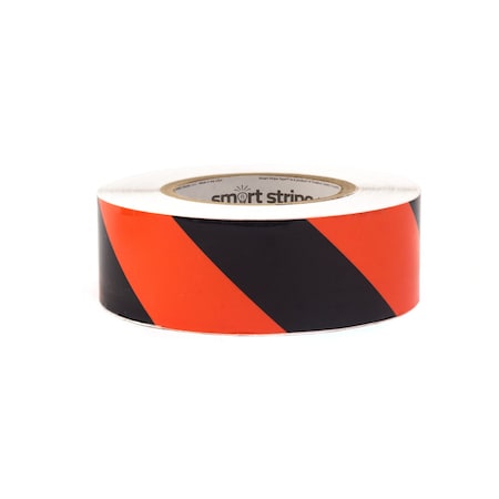 Smart Stripe Smart Stripe Hazard Floor Tape, Vinyl film, 6 in W., 100 ft L., 4 mil Thickness SSH676