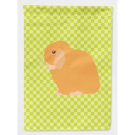 Carolines Treasures Holland Lop Rabbit Green Flag Garden Size BB7794GF