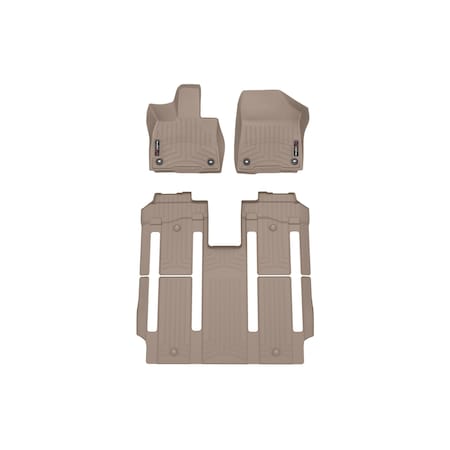 Weathertech Tan Front and Rear Floorliners, 2025 Toyota Sienna 451641-1-5
