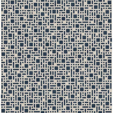 A-Street Prints Bento Indigo Geometric Wallpaper 2764-24339