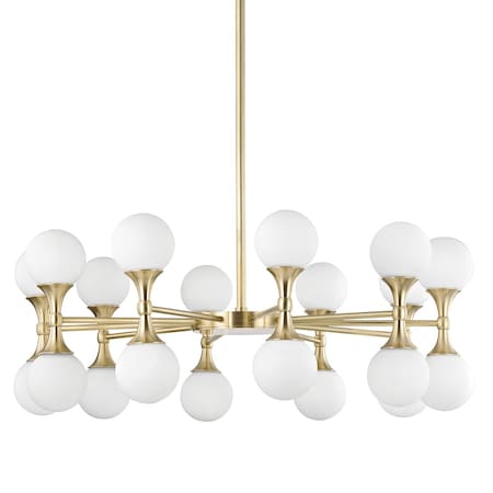 Hudson Valley Lighting Astoria 20 Light Chandelier 36 In. Aged Brass 3320-AGB
