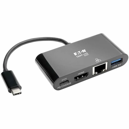 Tripp Lite USB C TO HDMI EXTERNAL VIDEO ADAPTER WITH USB-A HUB, USB-C PD CHARGING, & GIGABI U444-06N-H4GUBC