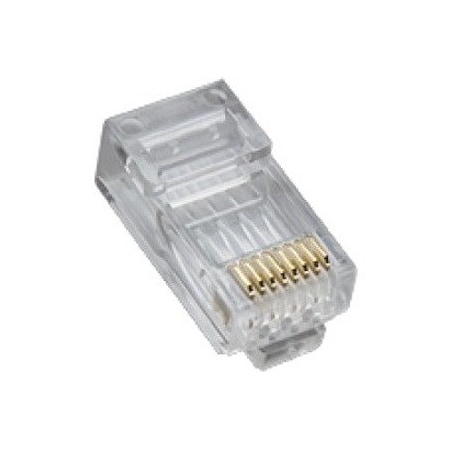 Platinum Tools RJ45 8P8C, CAT5E HP, ROUND-SOLID 3-PRONG. 100/JAR. 106168J