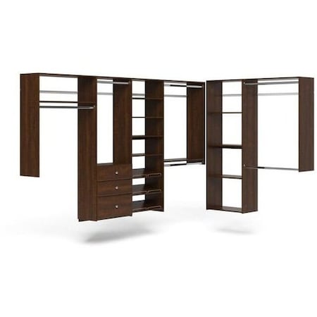 Easy Track 10-foot x 7-foot L-Shape Walk-In Closet Kit, Truffle PH59-TR