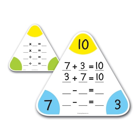 Learning Resources Write & Wipe Fact Family Boards, 5PK LER3799