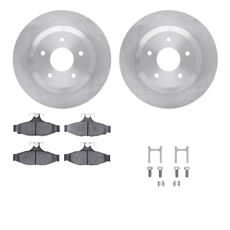 Dynamic Friction Co DFC Brake Rotor with 5000 Brake Pads and Hardware Kit 6512-47149
