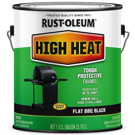 Specialty Gal Bar-B-Que Black High Heat Brush Paint, Flat 233967