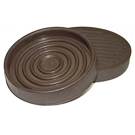 Richelieu 3 in. TruGuard Round Rubber CupBrown, 2PK 235931