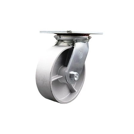Service Caster 6 Inch Heavy Duty Top Plate Semi Steel Swivel Caster with Ball Bearing SCC SCC-35S620-SSB