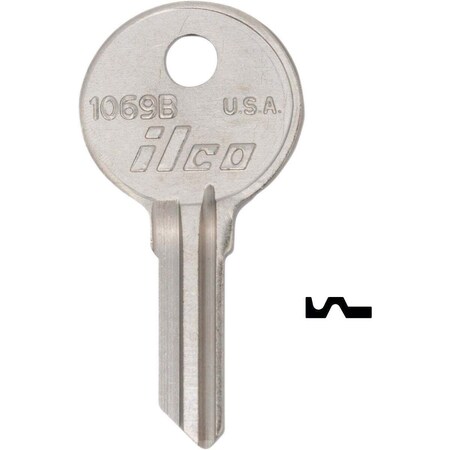 Kaba Ilco 1069B National Cabinet Lock Key Blank, 10PK AA27311072