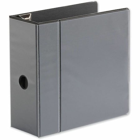 Universal One Comfort Grip Deluxe Plus D-Ring View Binder, 5" Capacity, 8-1/2 x 11, Black UNV30755***